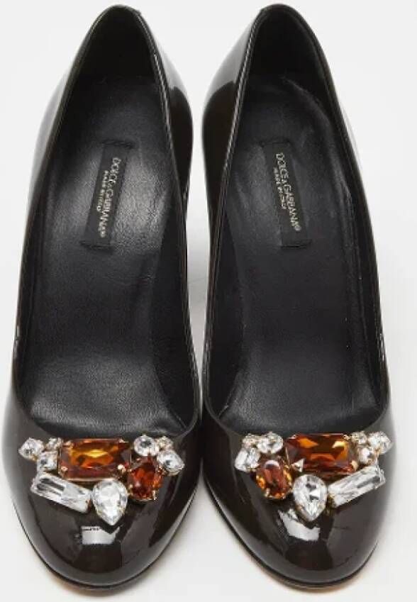 Dolce & Gabbana Pre-owned Leather heels Brown Dames