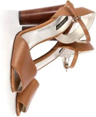 Dolce & Gabbana Pre-owned Leather heels Brown Dames