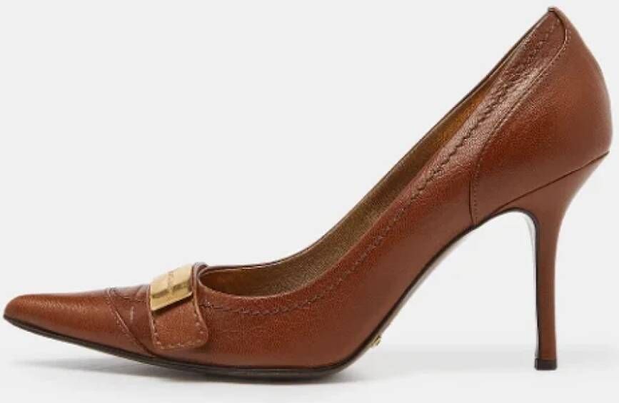 Dolce & Gabbana Pre-owned Leather heels Brown Dames