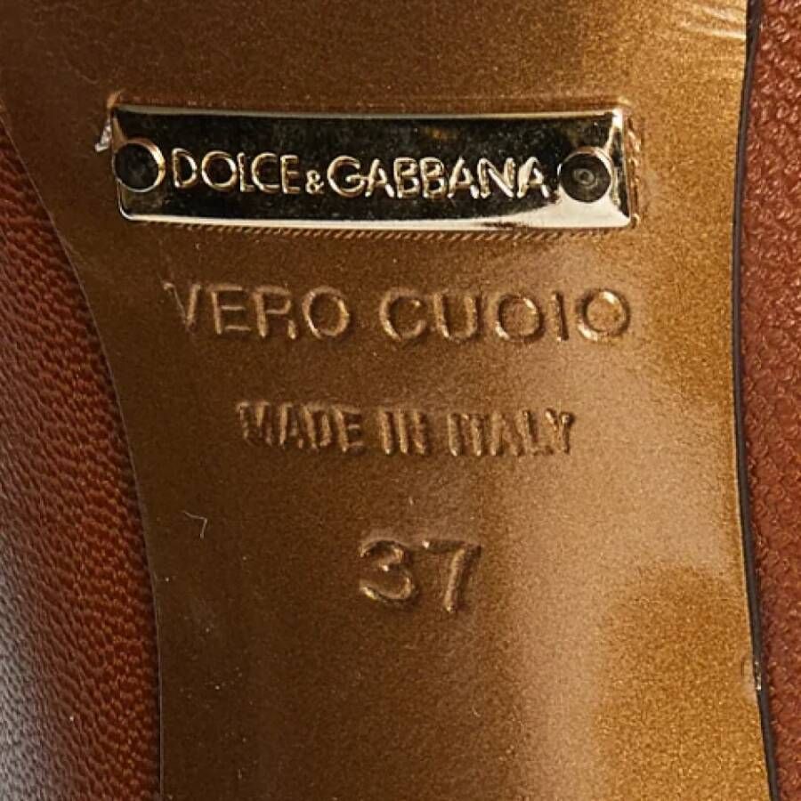 Dolce & Gabbana Pre-owned Leather heels Brown Dames