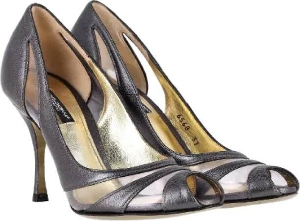 Dolce & Gabbana Pre-owned Leather heels Gray Dames