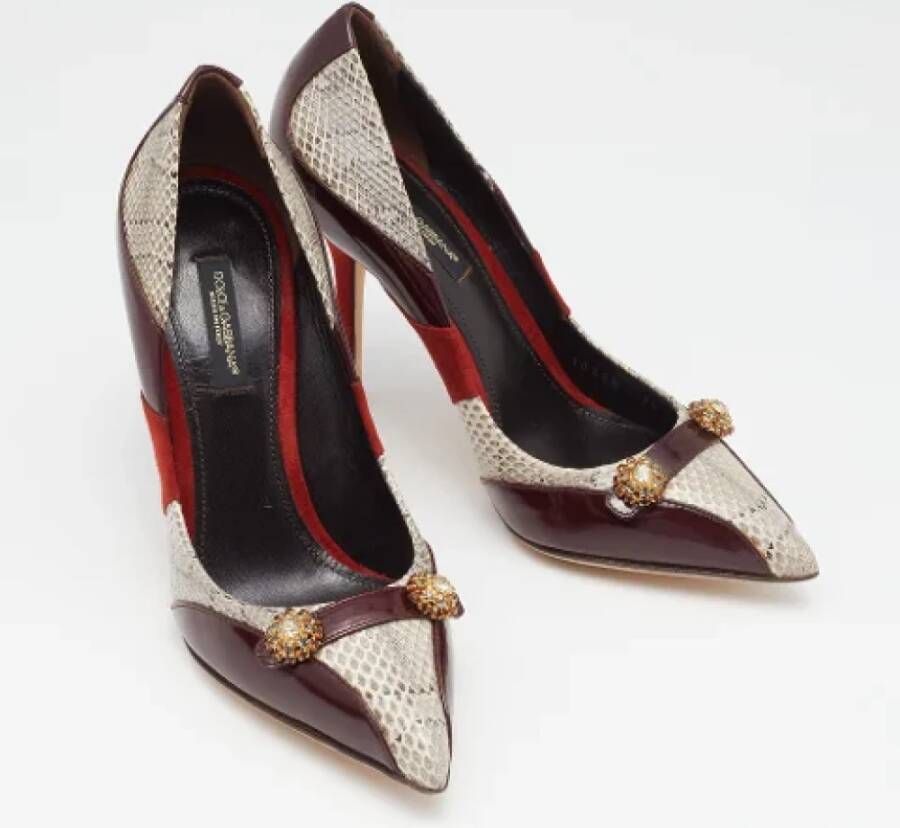 Dolce & Gabbana Pre-owned Leather heels Red Dames