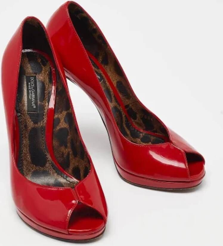 Dolce & Gabbana Pre-owned Leather heels Red Dames