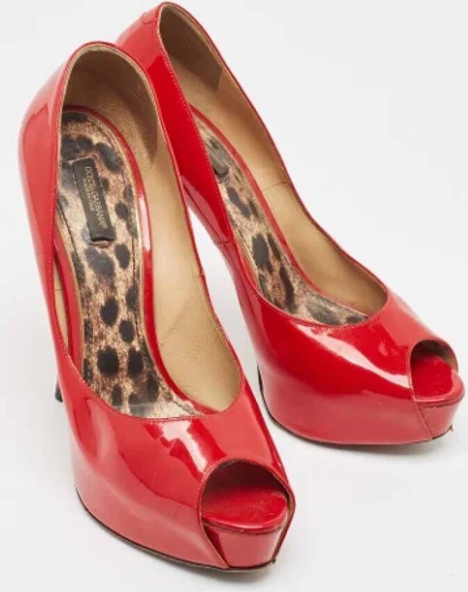 Dolce & Gabbana Pre-owned Leather heels Red Dames