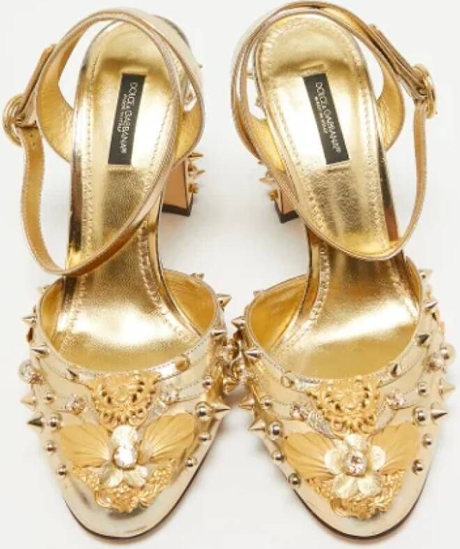 Dolce & Gabbana Pre-owned Leather heels Yellow Dames