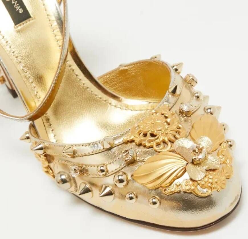 Dolce & Gabbana Pre-owned Leather heels Yellow Dames