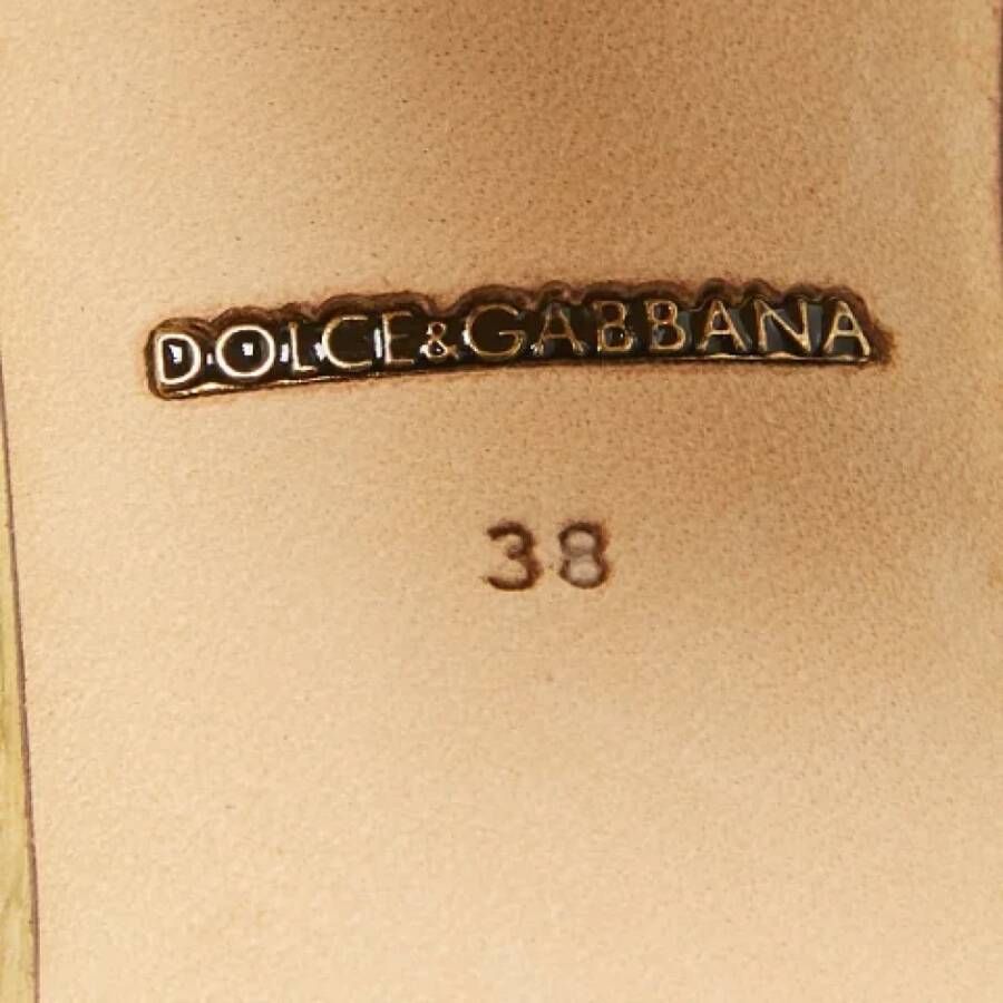 Dolce & Gabbana Pre-owned Leather heels Yellow Dames