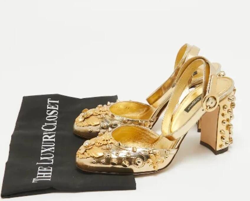 Dolce & Gabbana Pre-owned Leather heels Yellow Dames