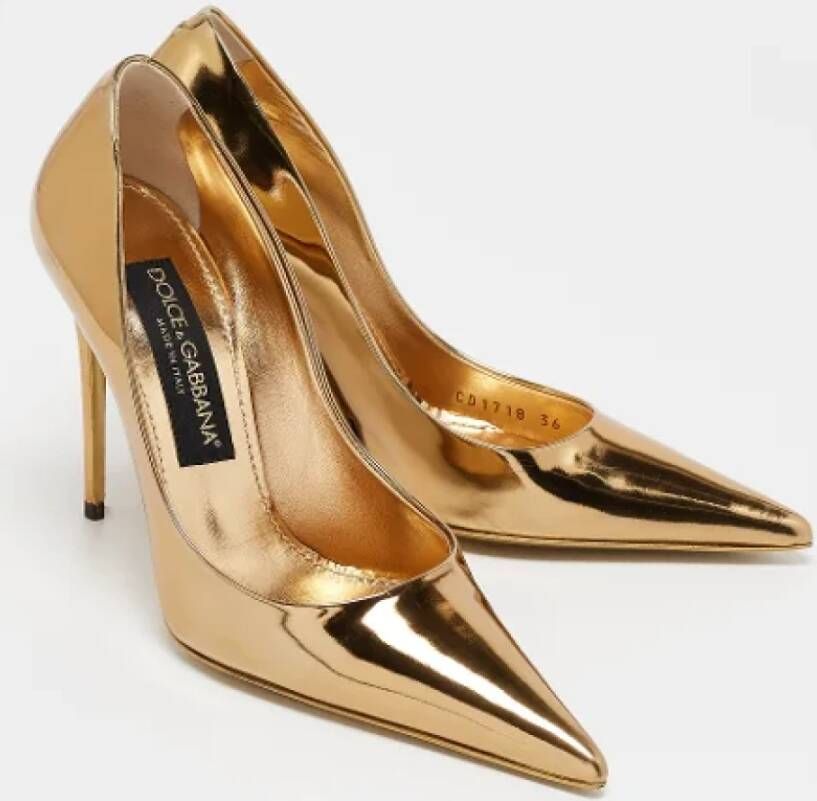 Dolce & Gabbana Pre-owned Leather heels Yellow Dames