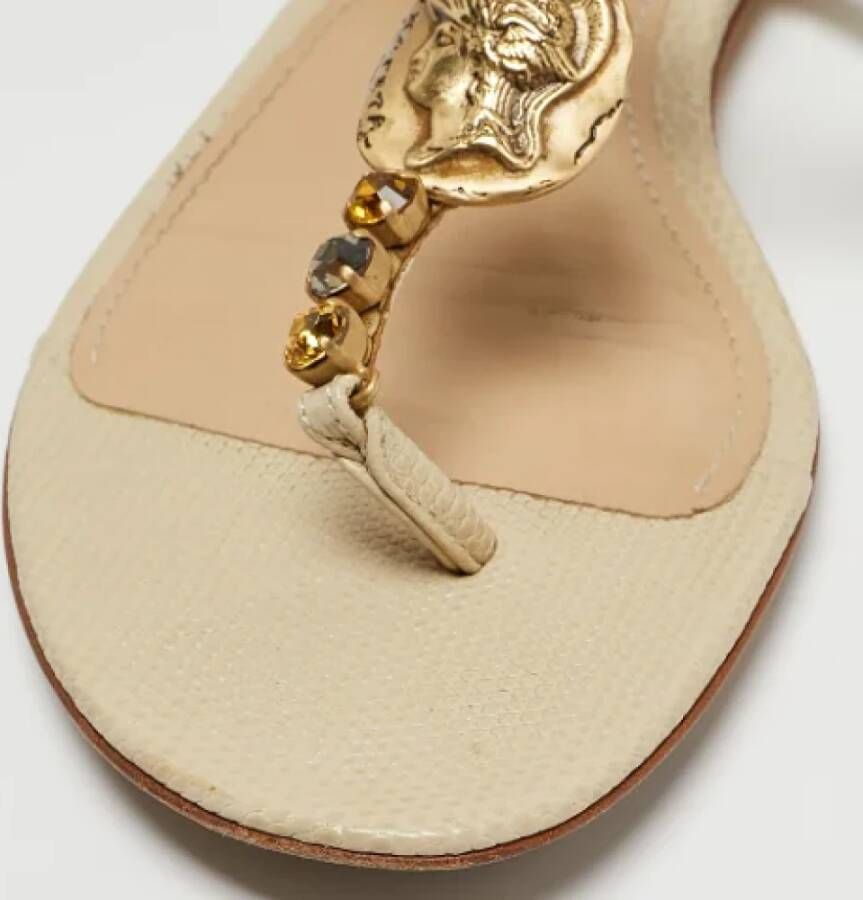 Dolce & Gabbana Pre-owned Leather sandals Beige Dames