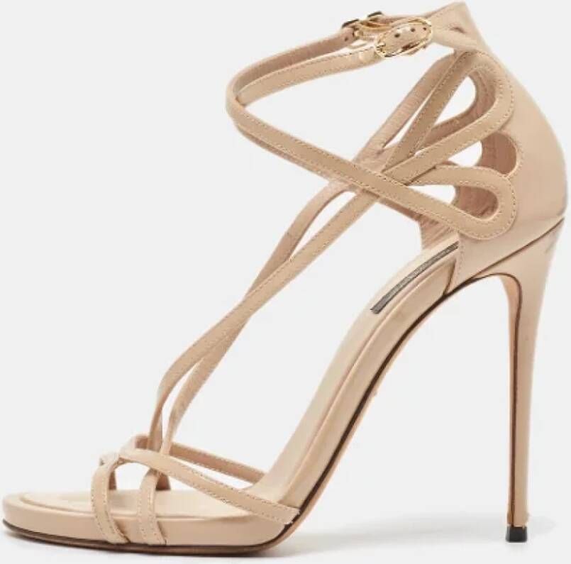 Dolce & Gabbana Pre-owned Leather sandals Beige Dames