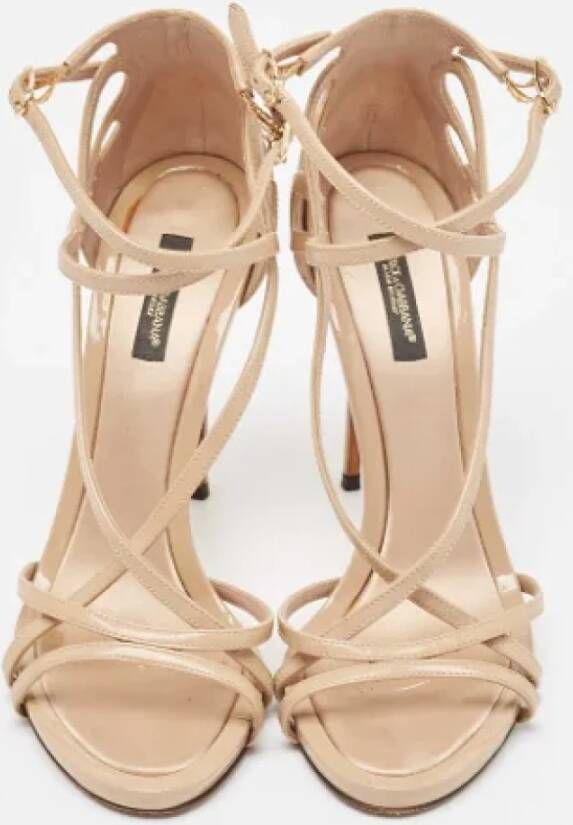 Dolce & Gabbana Pre-owned Leather sandals Beige Dames