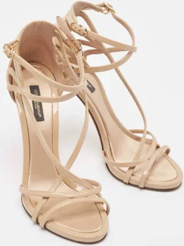 Dolce & Gabbana Pre-owned Leather sandals Beige Dames