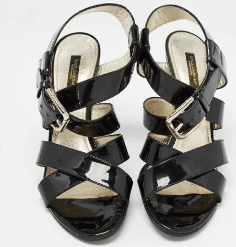 Dolce & Gabbana Pre-owned Leather sandals Black Dames