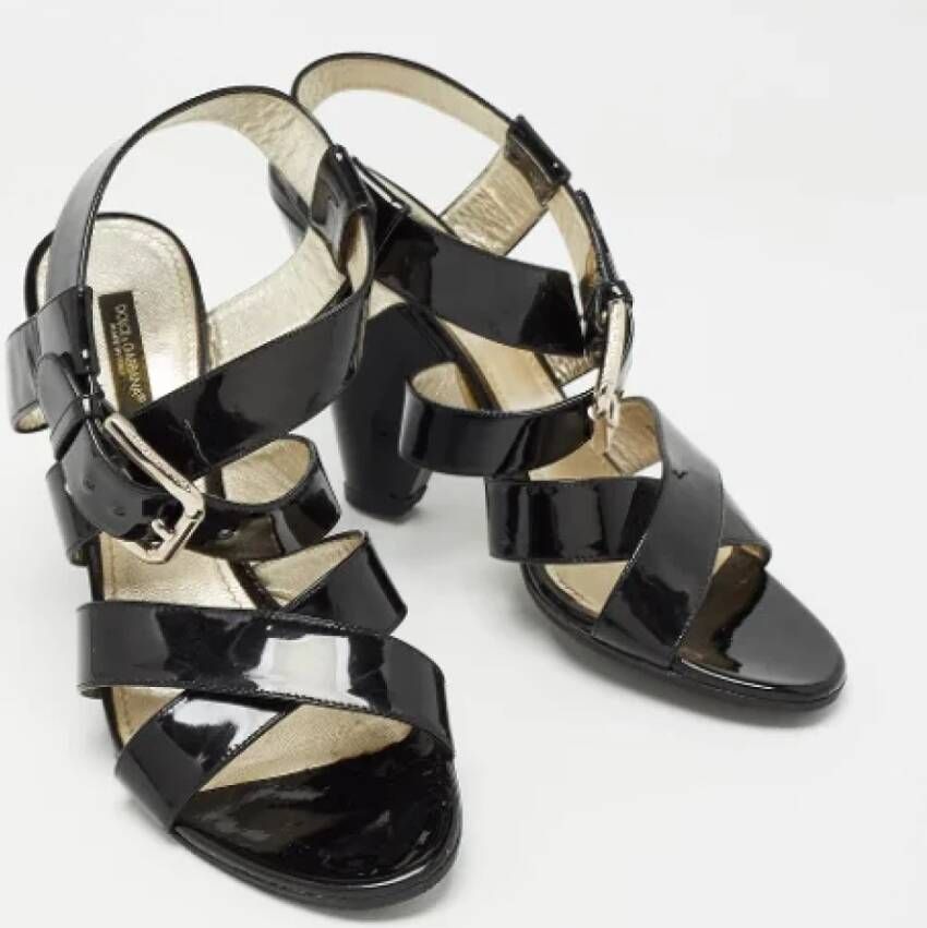 Dolce & Gabbana Pre-owned Leather sandals Black Dames