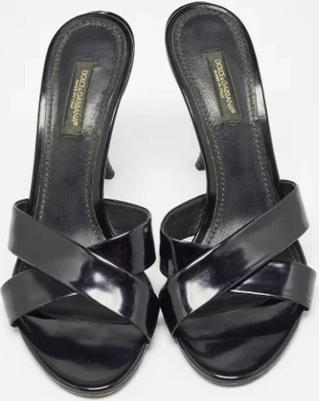 Dolce & Gabbana Pre-owned Leather sandals Black Dames