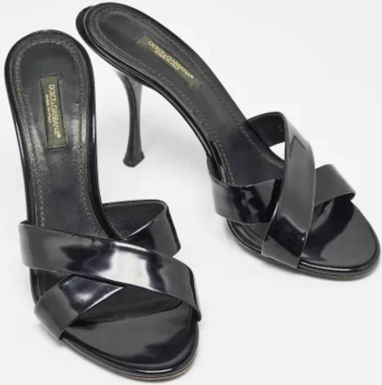 Dolce & Gabbana Pre-owned Leather sandals Black Dames