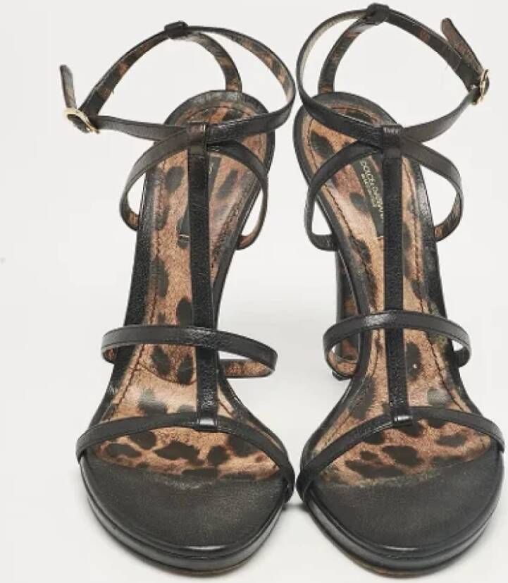 Dolce & Gabbana Pre-owned Leather sandals Black Dames