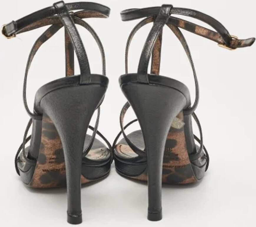 Dolce & Gabbana Pre-owned Leather sandals Black Dames