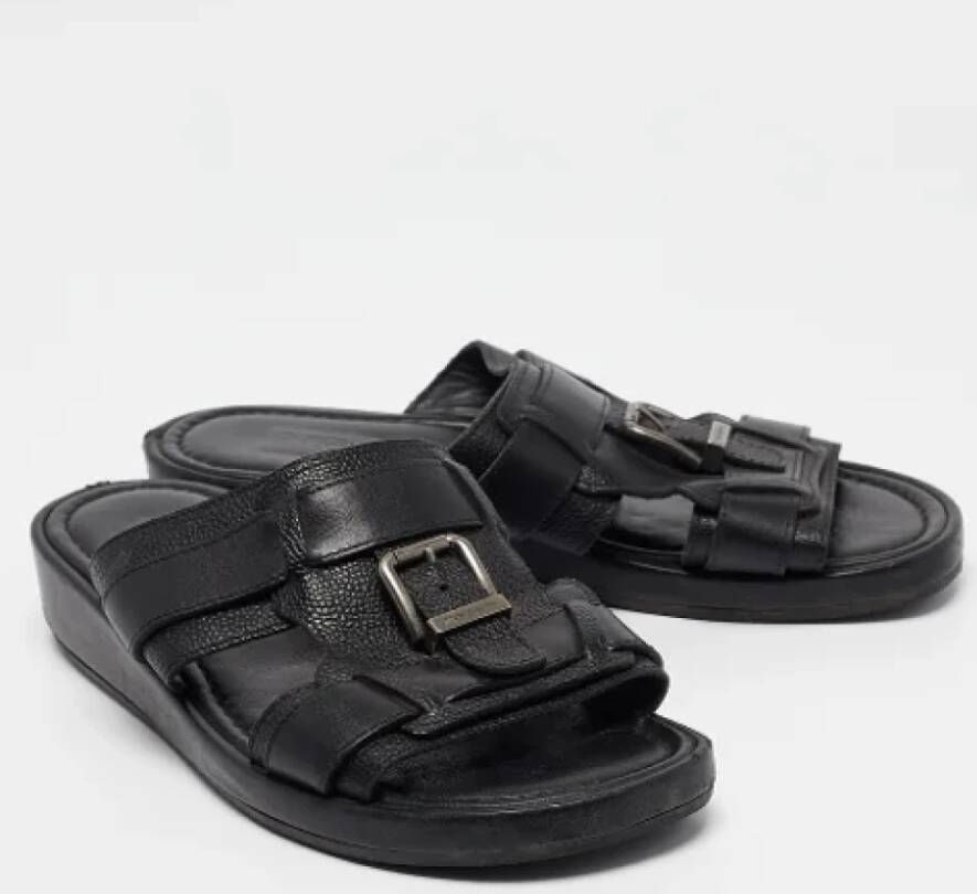 Dolce & Gabbana Pre-owned Leather sandals Black Dames