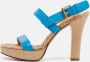 Dolce & Gabbana Pre-owned Leather sandals Blue Dames - Thumbnail 2