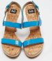 Dolce & Gabbana Pre-owned Leather sandals Blue Dames - Thumbnail 3