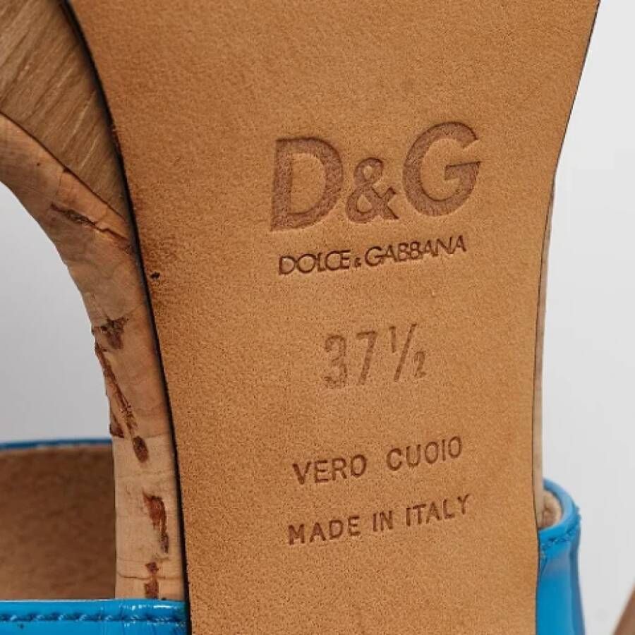 Dolce & Gabbana Pre-owned Leather sandals Blue Dames