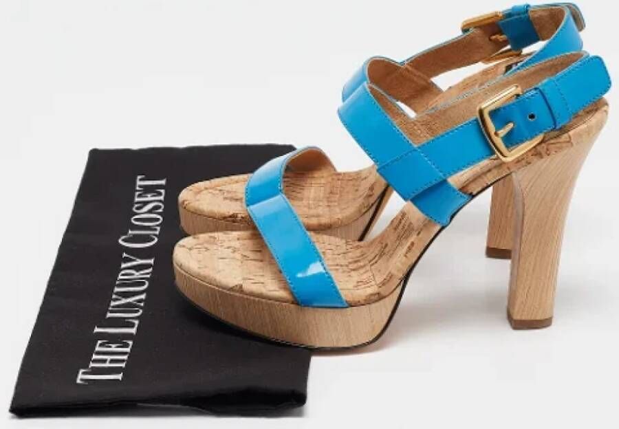 Dolce & Gabbana Pre-owned Leather sandals Blue Dames