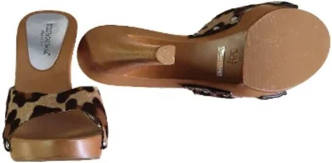 Dolce & Gabbana Pre-owned Leather sandals Brown Dames