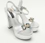 Dolce & Gabbana Pre-owned Leather sandals Gray Dames - Thumbnail 2