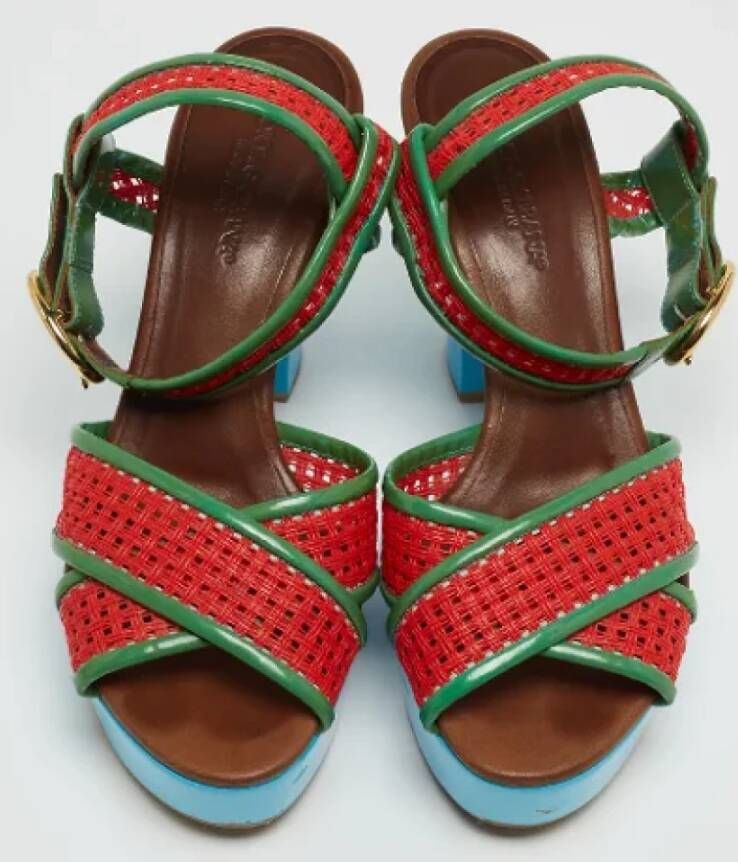 Dolce & Gabbana Pre-owned Leather sandals Green Dames