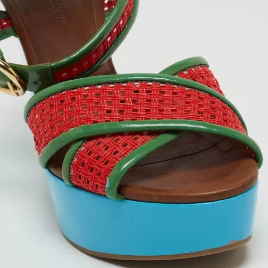 Dolce & Gabbana Pre-owned Leather sandals Green Dames