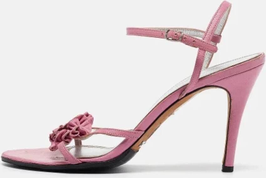 Dolce & Gabbana Pre-owned Leather sandals Pink Dames