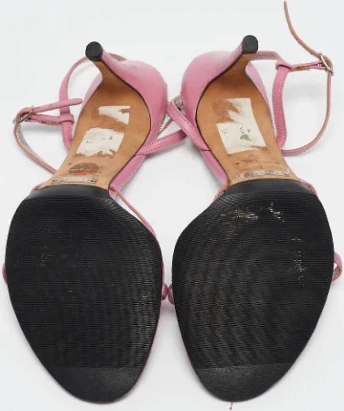 Dolce & Gabbana Pre-owned Leather sandals Pink Dames