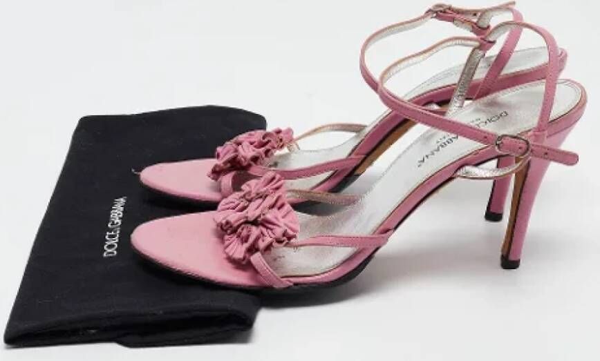 Dolce & Gabbana Pre-owned Leather sandals Pink Dames