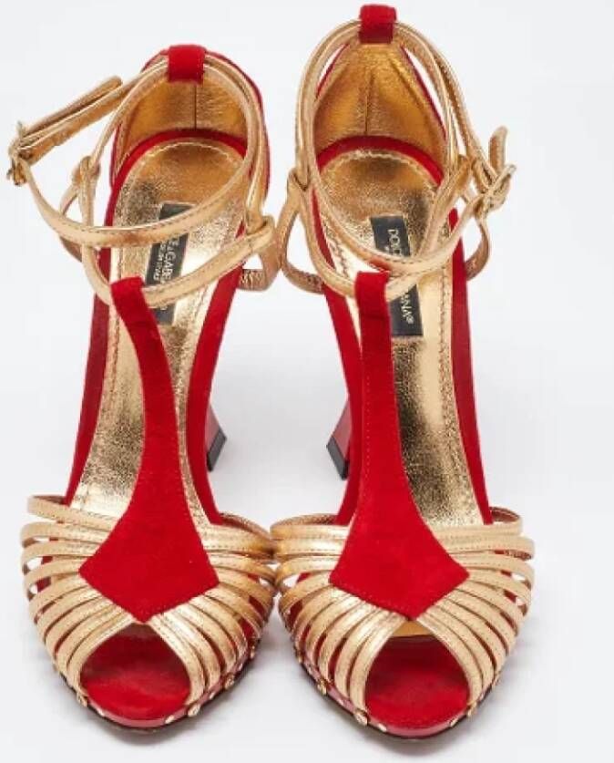 Dolce & Gabbana Pre-owned Leather sandals Red Dames