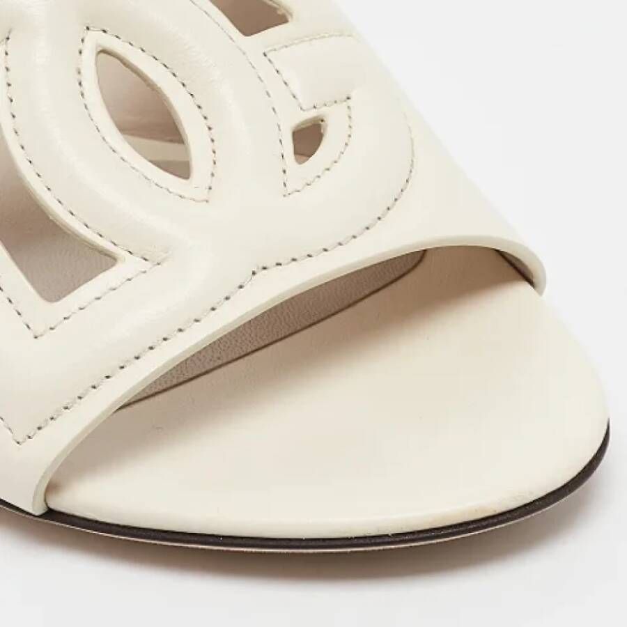 Dolce & Gabbana Pre-owned Leather sandals White Dames