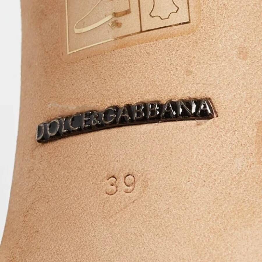 Dolce & Gabbana Pre-owned Leather sandals Yellow Dames