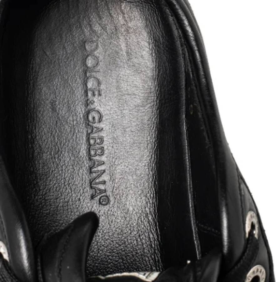 Dolce & Gabbana Pre-owned Leather sneakers Black Dames