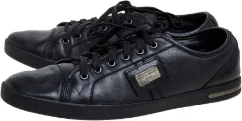 Dolce & Gabbana Pre-owned Leather sneakers Black Dames