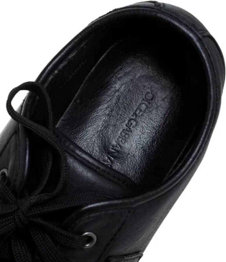 Dolce & Gabbana Pre-owned Leather sneakers Black Dames