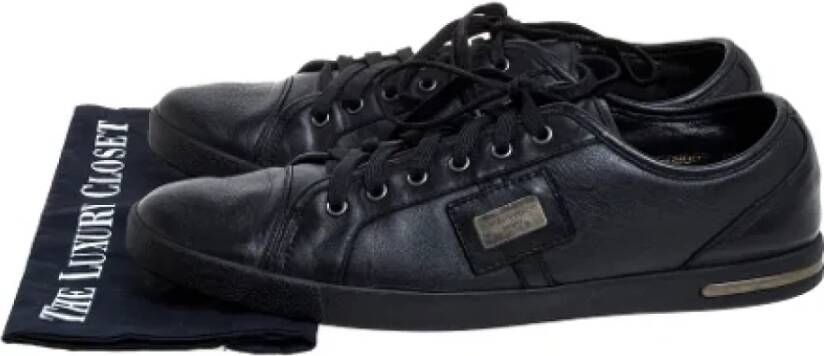 Dolce & Gabbana Pre-owned Leather sneakers Black Dames