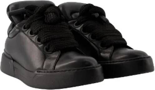 Dolce & Gabbana Pre-owned Leather sneakers Black Dames