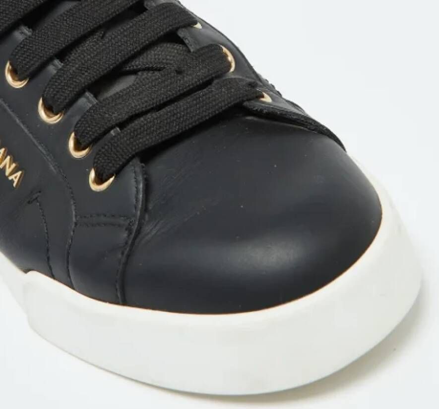 Dolce & Gabbana Pre-owned Leather sneakers Black Dames