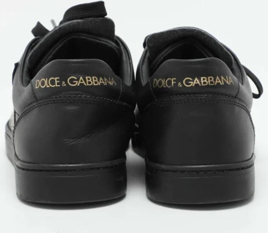 Dolce & Gabbana Pre-owned Leather sneakers Black Heren