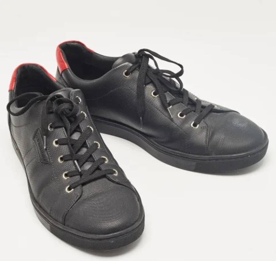 Dolce & Gabbana Pre-owned Leather sneakers Black Heren