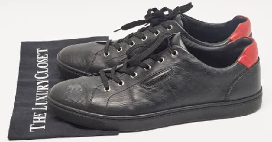 Dolce & Gabbana Pre-owned Leather sneakers Black Heren