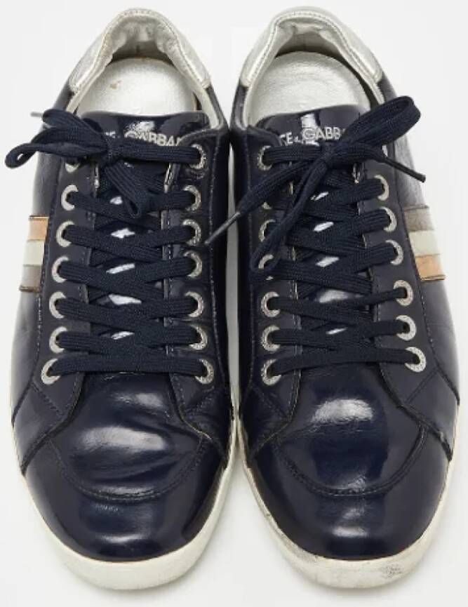 Dolce & Gabbana Pre-owned Leather sneakers Blue Dames