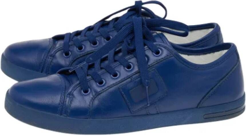 Dolce & Gabbana Pre-owned Leather sneakers Blue Dames