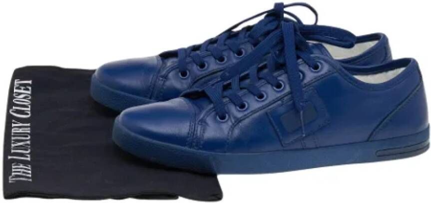 Dolce & Gabbana Pre-owned Leather sneakers Blue Dames